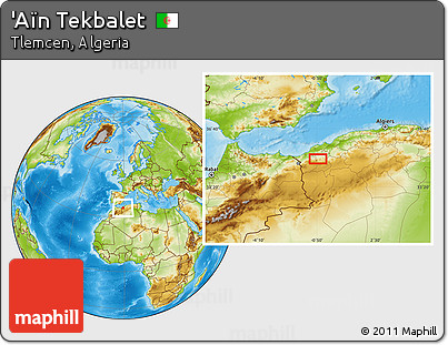 Physical Location Map of 'Aïn Tekbalet