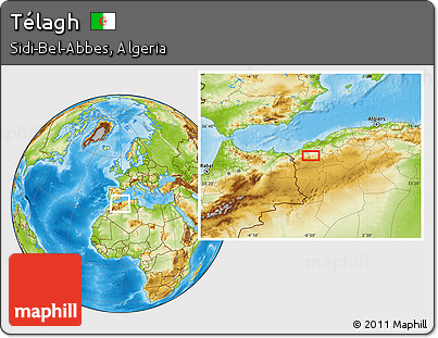 Physical Location Map of Télagh