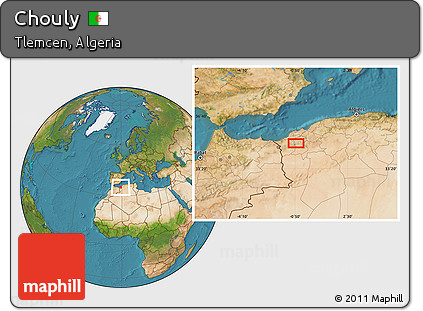 Satellite Location Map of Chouly