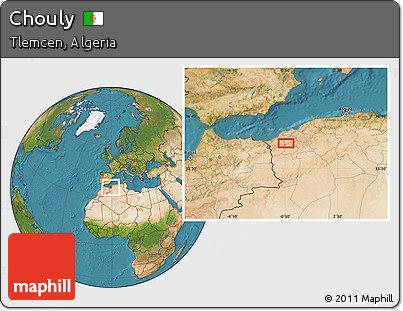 Satellite Location Map of Chouly