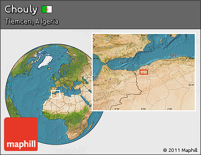 Satellite Location Map of Chouly