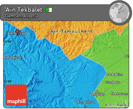 Political Map of 'Aïn Tekbalet
