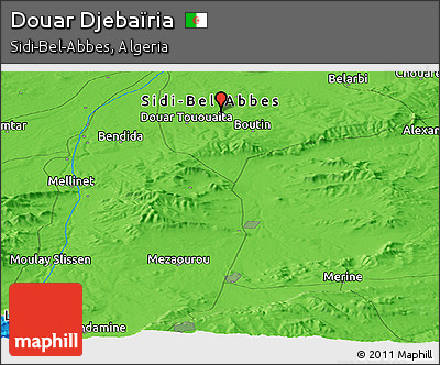 Political Panoramic Map of Douar Djebaïria