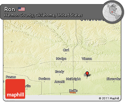 Physical Panoramic Map of Ron