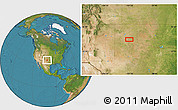 Satellite Location Map of the area around 34° 56' 49" N, 101° 4' 29" W