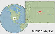 Savanna Style Location Map of the area around 34° 56' 49" N, 101° 4' 29" W, hill shading