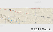 Shaded Relief Panoramic Map of the area around 34° 56' 49" N, 101° 4' 29" W