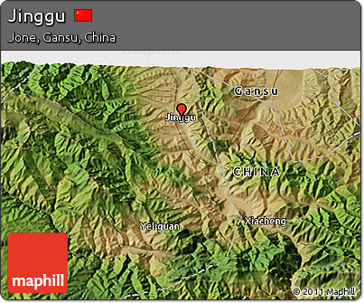Satellite 3D Map of Jinggu