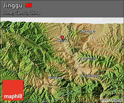 Satellite 3D Map of Jinggu