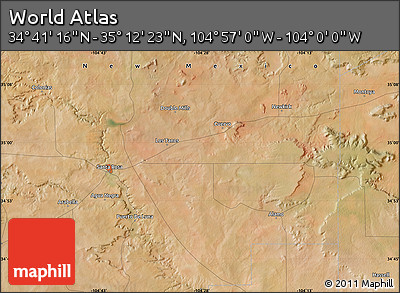 Satellite Map of the Area around 34° 56' 49" N, 104° 28' 29" W