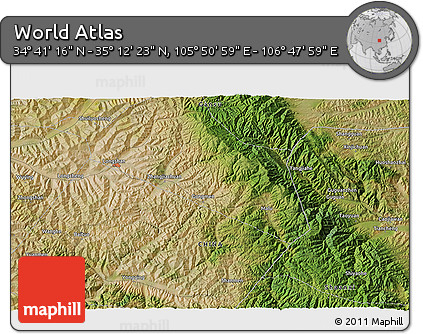 Satellite 3D Map of the Area around 34° 56' 49" N, 106° 19' 29" E