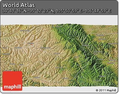 Satellite 3D Map of the Area around 34° 56' 49" N, 106° 19' 29" E