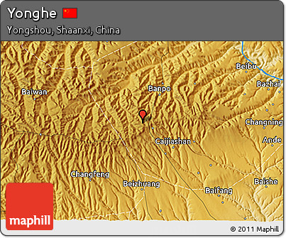 Physical 3D Map of Yonghe