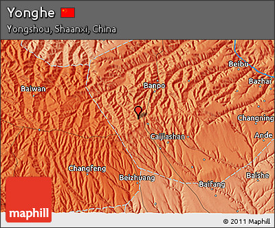 Political 3D Map of Yonghe
