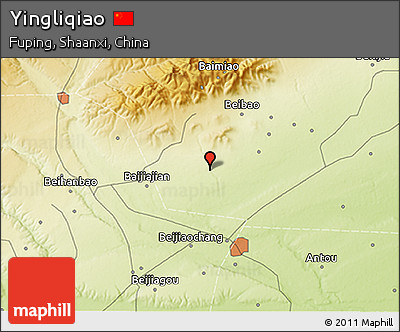 Physical 3D Map of Yingliqiao