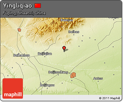Physical 3D Map of Yingliqiao