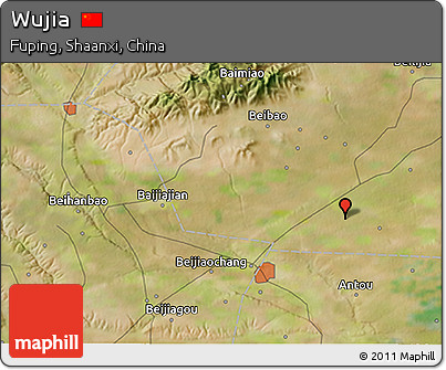 Satellite 3D Map of Wujia