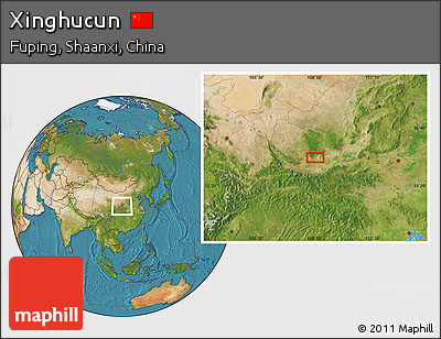 Satellite Location Map of Xinghucun