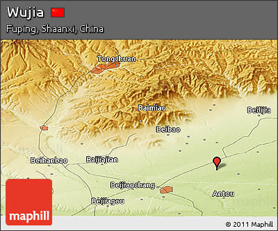 Physical Panoramic Map of Wujia