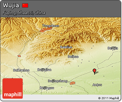 Physical Panoramic Map of Wujia