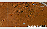 Physical 3D Map of the area around 34° 56' 49" N, 108° 43' 29" W