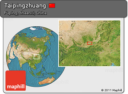Satellite Location Map of Taipingzhuang