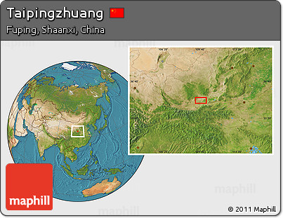 Satellite Location Map of Taipingzhuang