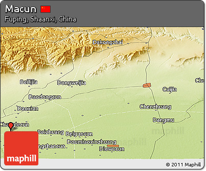 Physical Panoramic Map of Macun