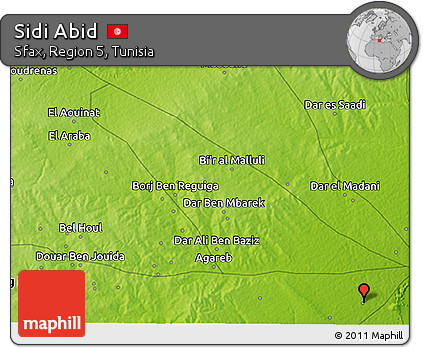 Physical 3D Map of Sidi Abid