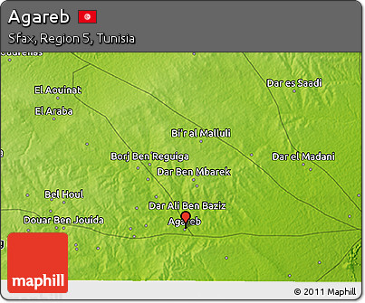 Physical 3D Map of Agareb