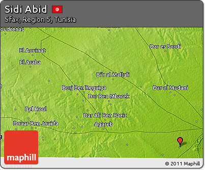 Physical 3D Map of Sidi Abid