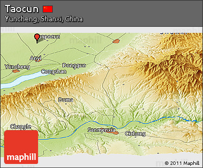 Physical Panoramic Map of Taocun