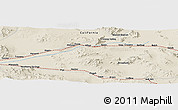 Shaded Relief Panoramic Map of the area around 34° 56' 49" N, 116° 22' 30" W