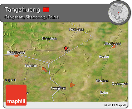 Satellite 3D Map of Tangzhuang