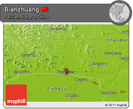 Physical Panoramic Map of Bianzhuang