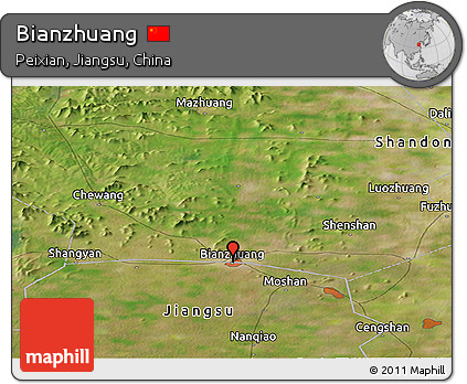 Satellite Panoramic Map of Bianzhuang