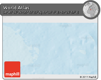 Political 3D Map of the Area around 34° 56' 49" N, 11° 58' 29" E