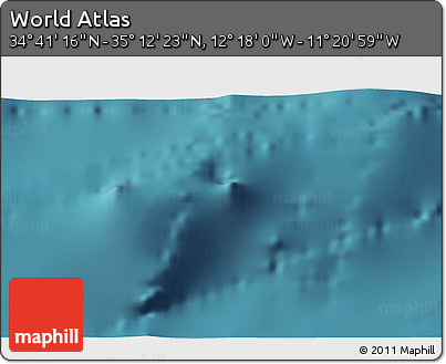 Satellite 3D Map of the Area around 34° 56' 49" N, 11° 49' 29" W