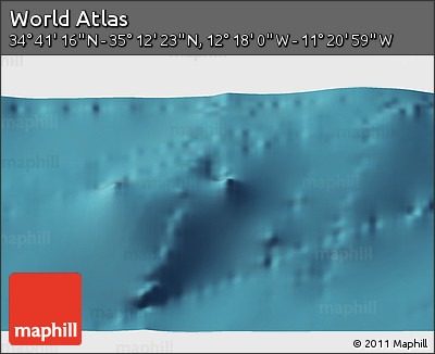 Satellite 3D Map of the Area around 34° 56' 49" N, 11° 49' 29" W