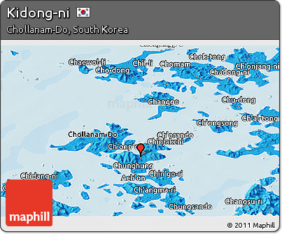Political Panoramic Map of Kidong-ni