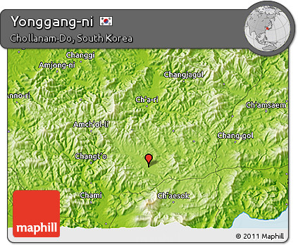 Physical 3D Map of Yonggang-ni