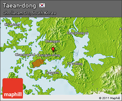 Physical 3D Map of Taean-dong