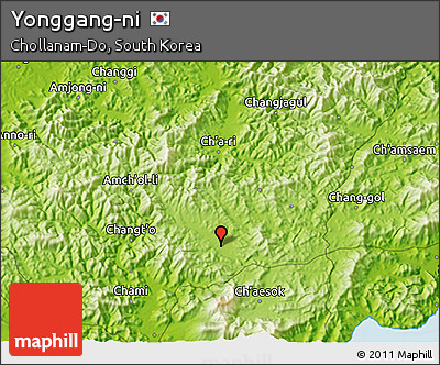 Physical 3D Map of Yonggang-ni
