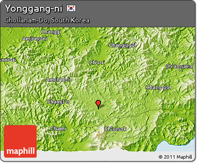 Physical 3D Map of Yonggang-ni