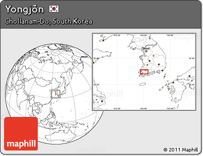 Blank Location Map of Yongjŏn