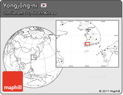 Blank Location Map of Yongjŏng-ni