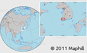 Gray Location Map of Kwangju