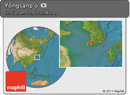 Satellite Location Map of Yŏngsanp'o