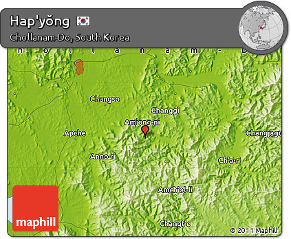 Physical Map of Hap'yŏng