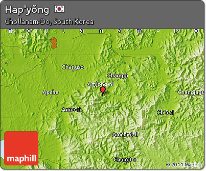 Physical Map of Hap'yŏng